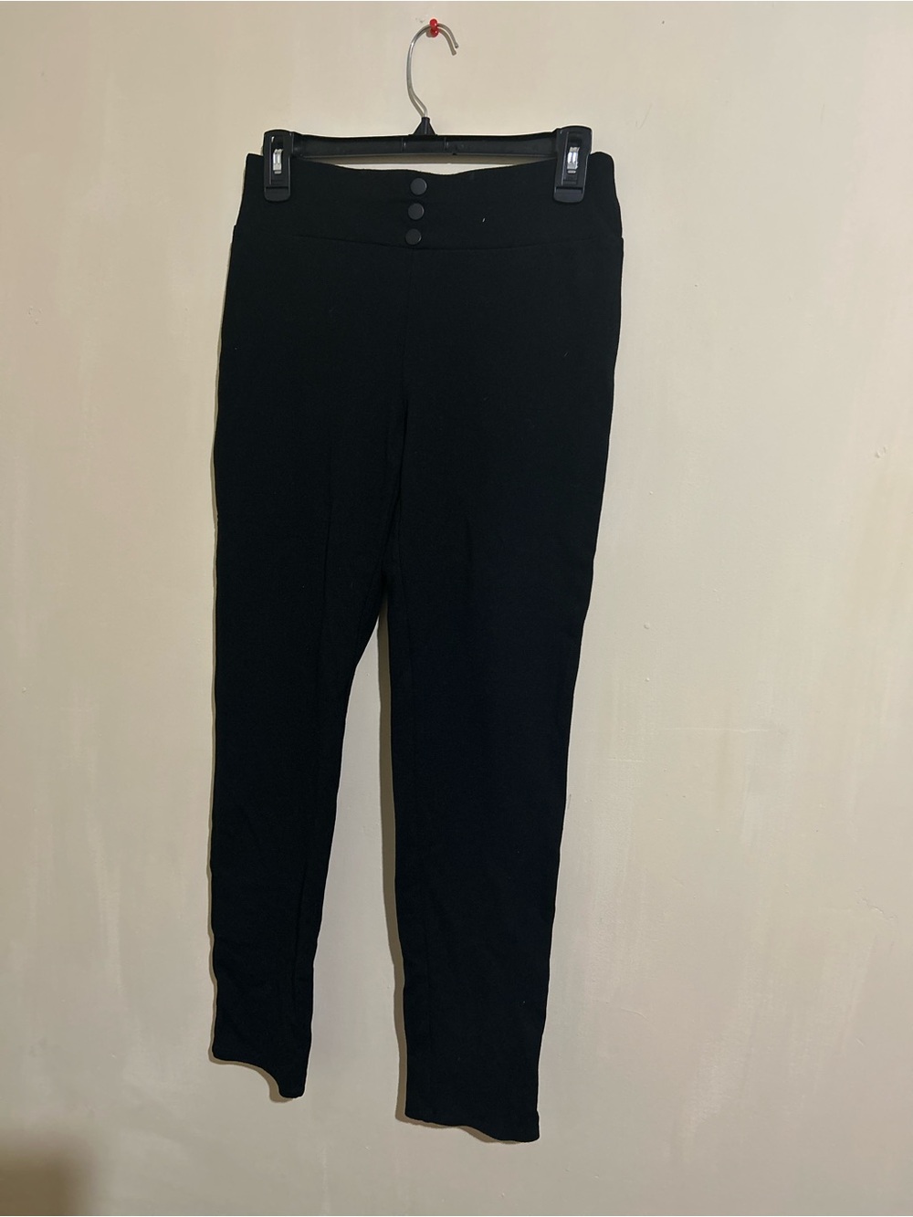 Women's Black High-Waist Slim Ponte Pants